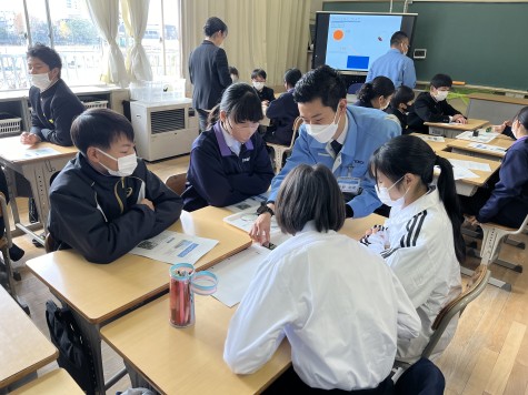 城北中 東海光学による出前授業